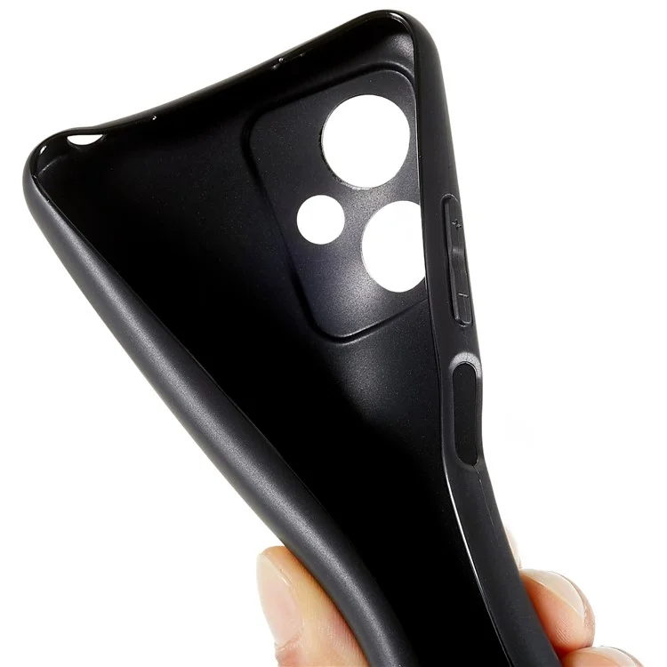 For Xiaomi Redmi Note 12 5G (China) Flexible TPU Cell Phone Cover Black Matte Lightweight Non-Slip Phone Case