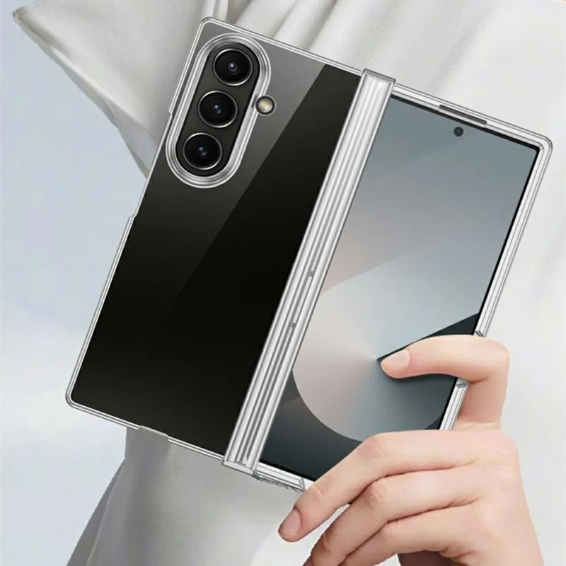 For Samsung Galaxy Z Fold8 Ultra Case Hinge Design Electroplating PC Clear Phone Cover - Green