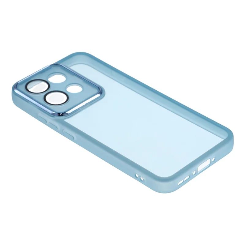 For Oppo Reno16 F 5G Case Electroplated Camera Frame TPU Phone Cover - Transparent Blue