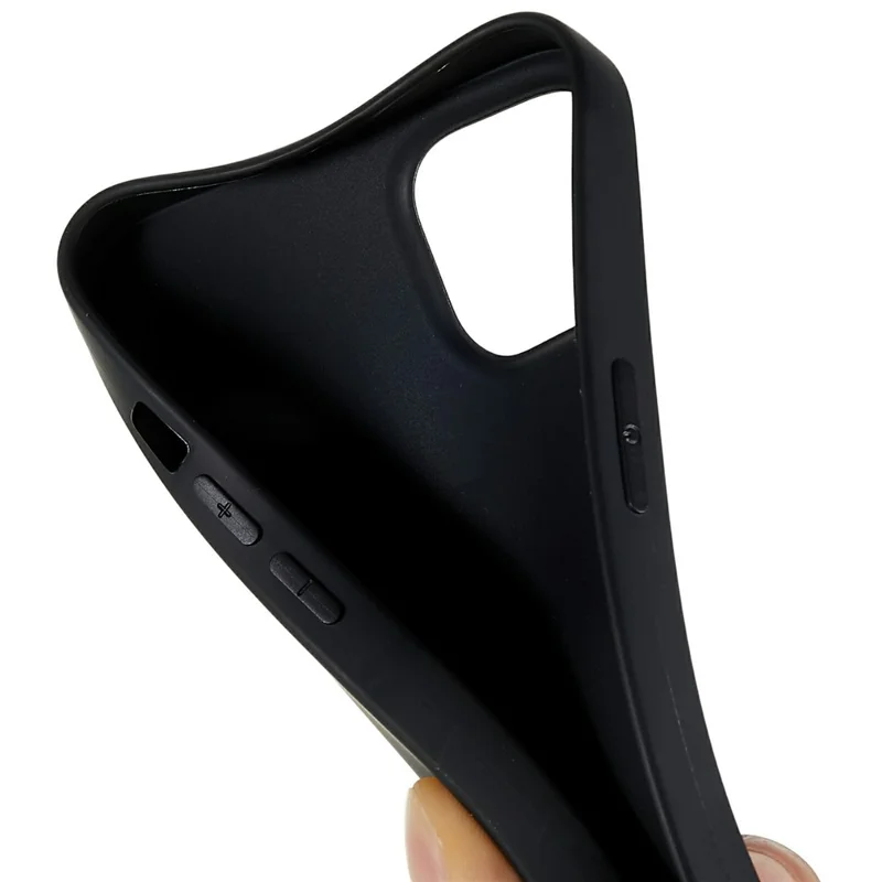 For iPhone 14 Plus Case Slim TPU Scratch Resistant Matte Phone Cover - Black