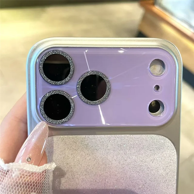 For iPhone 17 Pro Case Aurora Gradient PC + TPU Shockproof Phone Cover - Purple