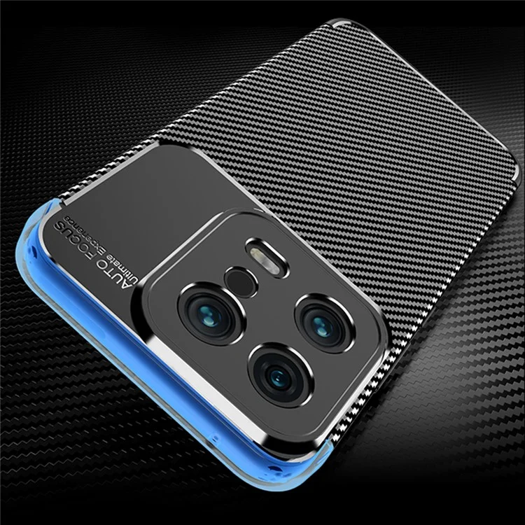 For Xiaomi 13 Anti-Scratch Carbon Fiber Texture Phone Case TPU Shock-Absorbing Protection Cover - Black