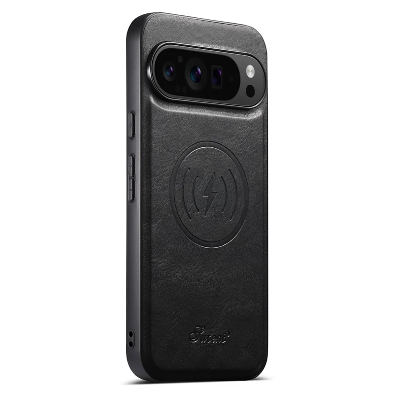 SUTENI For Google Pixel 11 Magnetic Case Card Holder Kickstand Phone Cover - Black