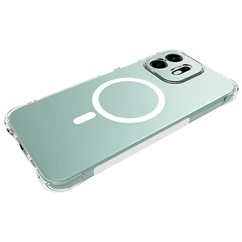 Für OnePlus N6 4G Magnetische Hülle TPU Anti-Sturz Handy Rückseite – Transparent
