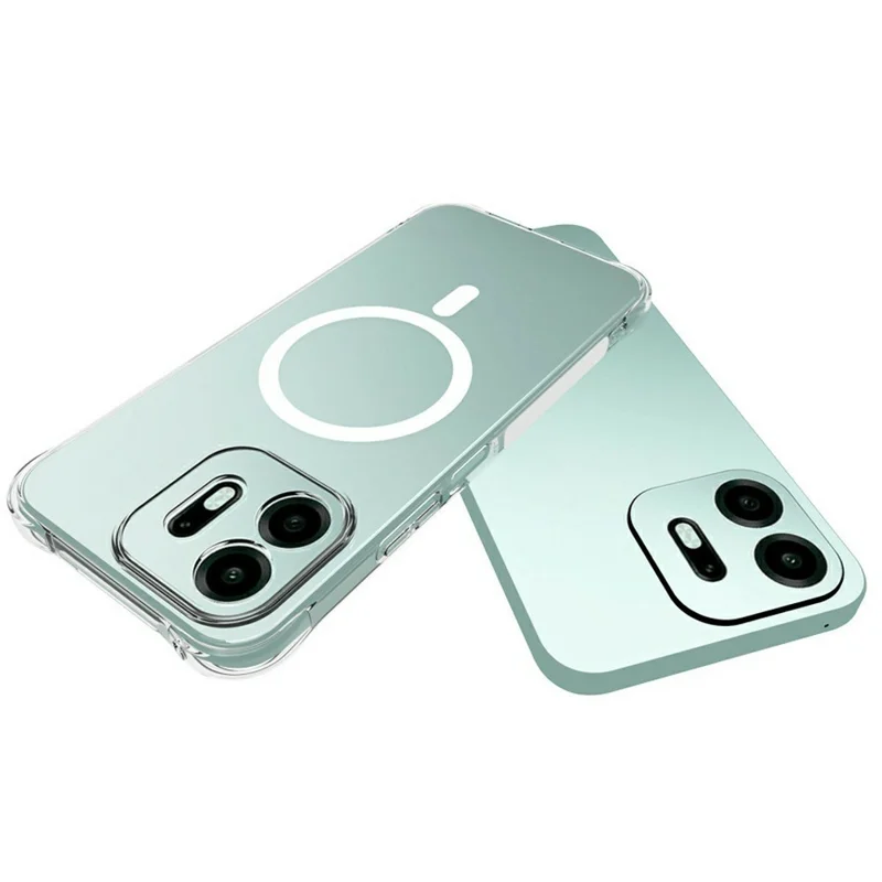 Für OnePlus N6 4G Magnetische Hülle TPU Anti-Sturz Handy Rückseite – Transparent