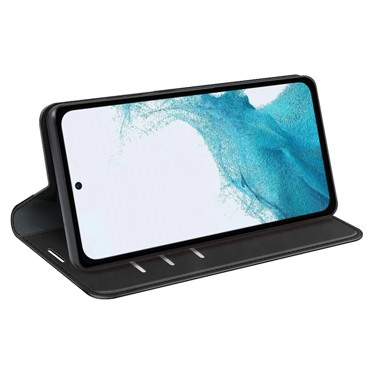 Custodia Antiurto per Samsung Galaxy A54 5G Magnetica Auto-assorbente Sensazione al Tatto della Pelle in Pelle PU Flip Cover con Supporto - Nero