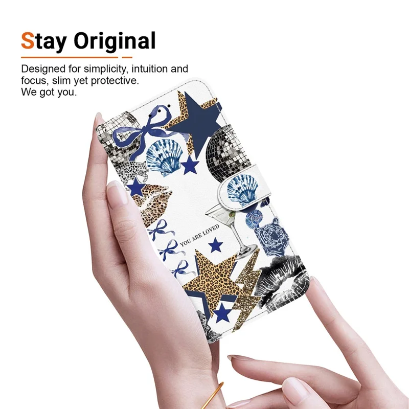 For Samsung Galaxy A08 4G / A07 4G Case Pattern Printing PU Leather Wallet Flip Stand Phone Cover with Wrist Strap - Leopard-Print Star Bow