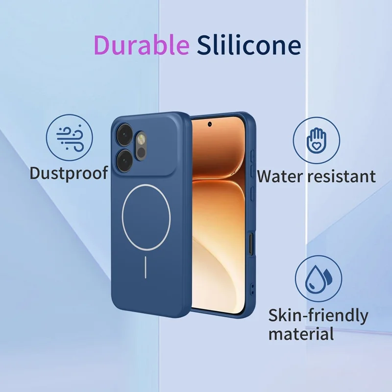 For Honor 600 5G Magnetisk Case Mod Fald Blød TPU Telefon Bagdæksel - Blå