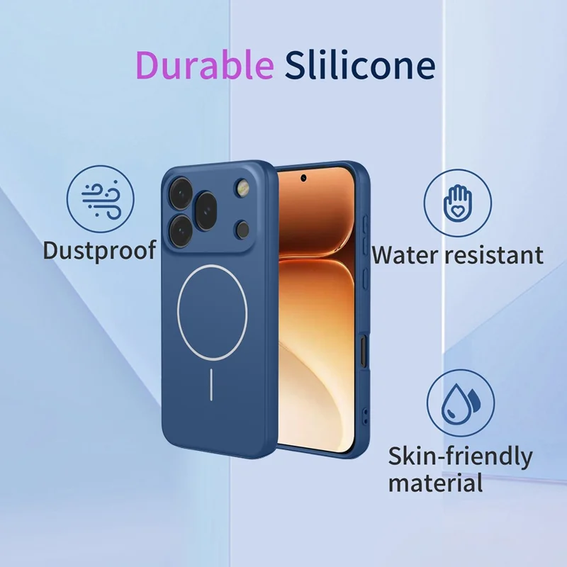 Coque magnétique pour Honor 600 Pro 5G, anti-chute, en TPU souple, housse arrière - Bleu