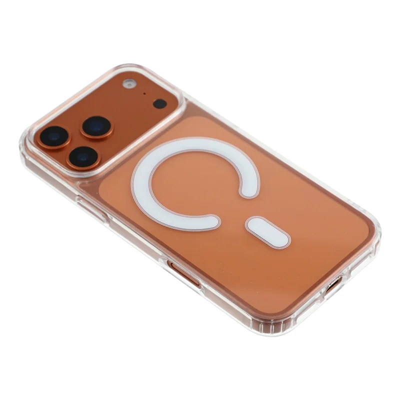 For iPhone 18 Pro Max / 17 Pro Max Magnetic Case Shockproof PC+TPU Clear Phone Cover
