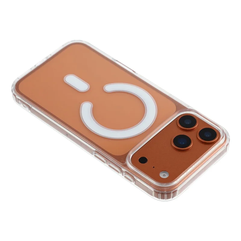 For iPhone 18 Pro Max / 17 Pro Max Magnetic Case Shockproof PC+TPU Clear Phone Cover