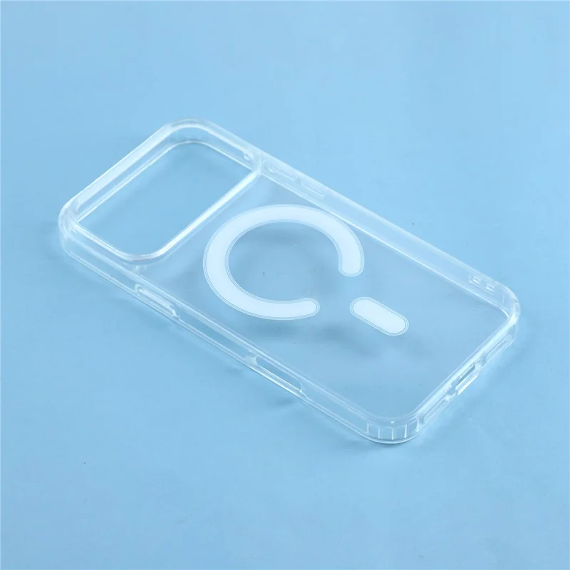 For iPhone 18 Pro Max / 17 Pro Max Magnetic Case Shockproof PC+TPU Clear Phone Cover