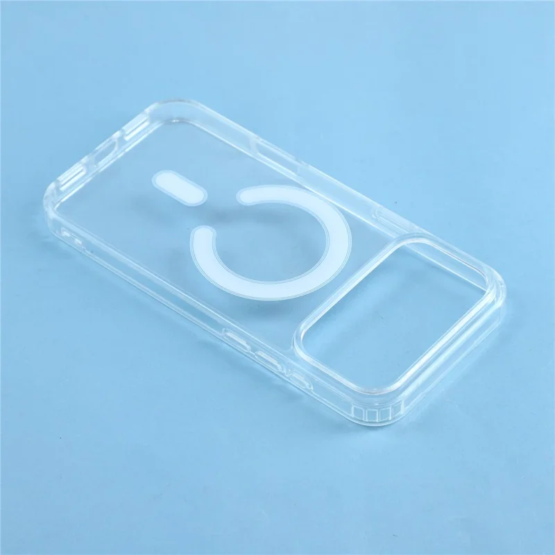 For iPhone 18 Pro Max / 17 Pro Max Magnetic Case Shockproof PC+TPU Clear Phone Cover