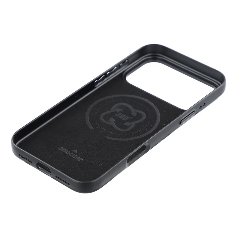 JAUCASE til iPhone 18 Pro / 17 Pro Case Magnetisk roterende stander Camouflage-mønster PC + TPU telefonbeskyttelse - Sort