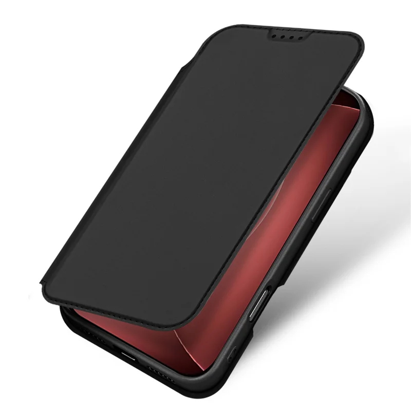 DUX DUCIS for iPhone 18 Pro / 17 Pro Skin Pro Series Case Leather Stand Cover Card Holder - Black - 4