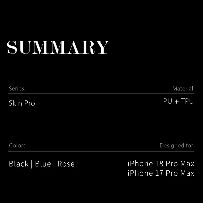 DUX DUCIS for iPhone 18 Pro Max / 17 Pro Max Skin Pro Series Case Leather Stand Cover Card Holder - Black - 11