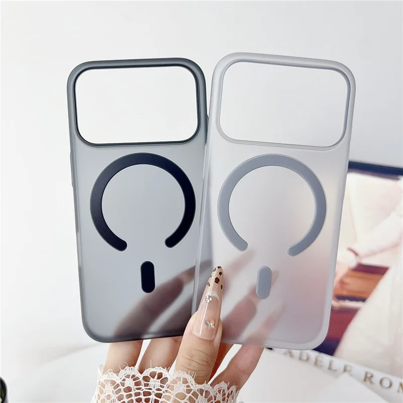 For iPhone 18 Pro / 17 Pro Magnetic Case Matte Ultra-Thin PP Shockproof Phone Cover - Orange