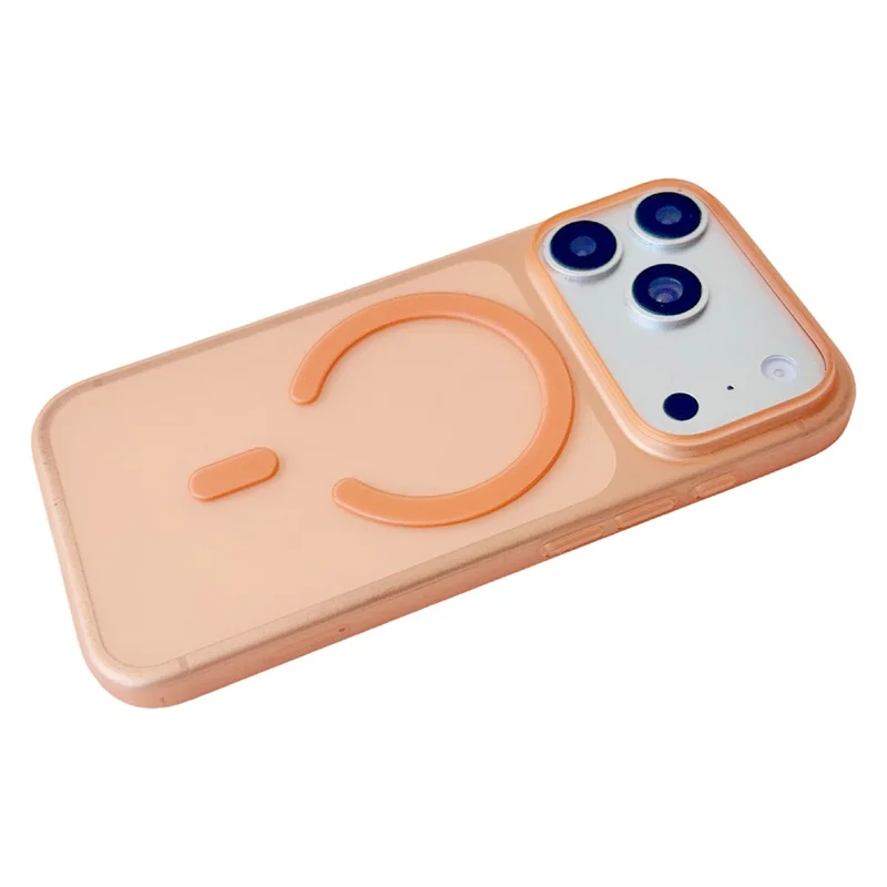 For iPhone 18 Pro Max / 17 Pro Max Magnetic Case Matte Ultra-Thin PP Shockproof Phone Cover - Orange