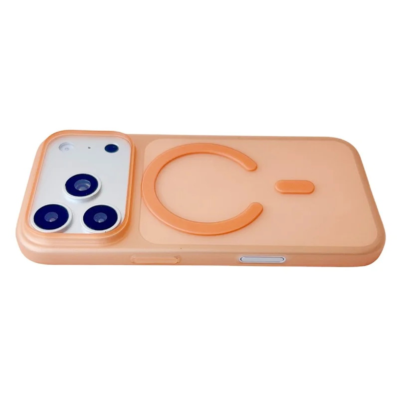 For iPhone 18 Pro Max / 17 Pro Max Magnetic Case Matte Ultra-Thin PP Shockproof Phone Cover - Orange