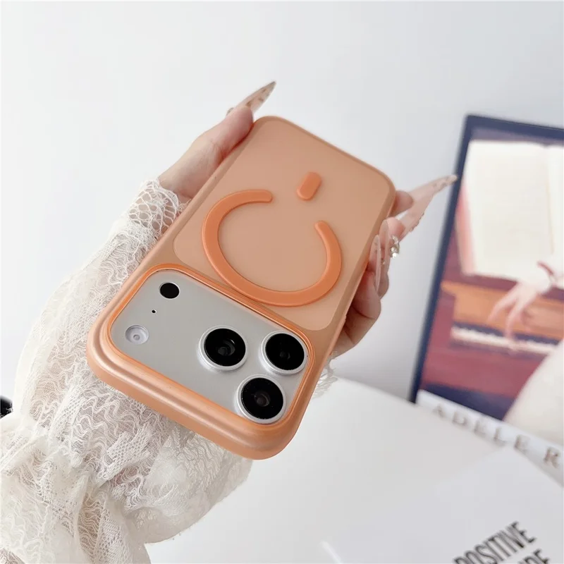 For iPhone 18 Pro Max / 17 Pro Max Magnetic Case Matte Ultra-Thin PP Shockproof Phone Cover - Orange
