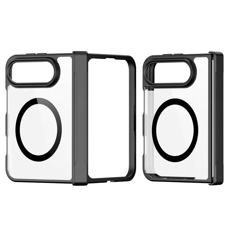 DUX DUCIS Aimo für iPhone Fold Magnetische Hülle Scharnier-Schutz PC + TPU Stoßfeste Handyhülle (REACH-Zertifizierung) - Schwarz