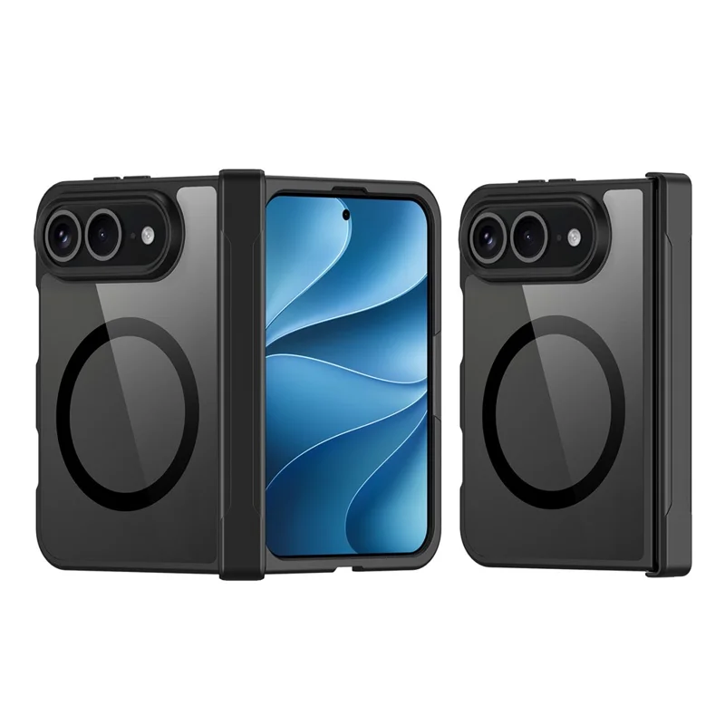 DUX DUCIS Aimo für iPhone Fold Magnetische Hülle Scharnier-Schutz PC + TPU Stoßfeste Handyhülle (REACH-Zertifizierung) - Schwarz