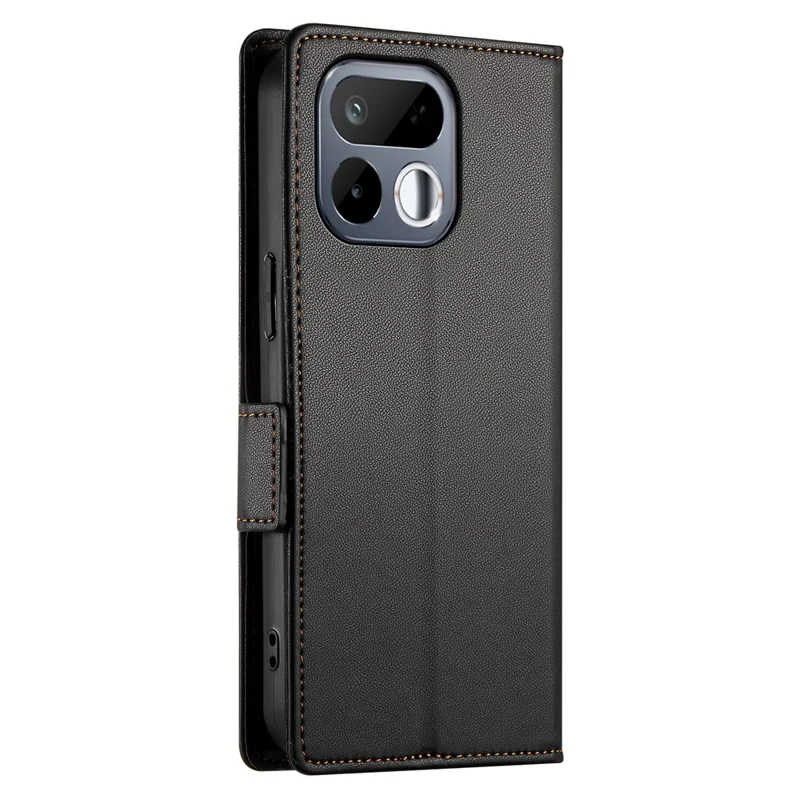 Coque de téléphone portefeuille en cuir PU avec support pour Realme 16T 5G - Noir