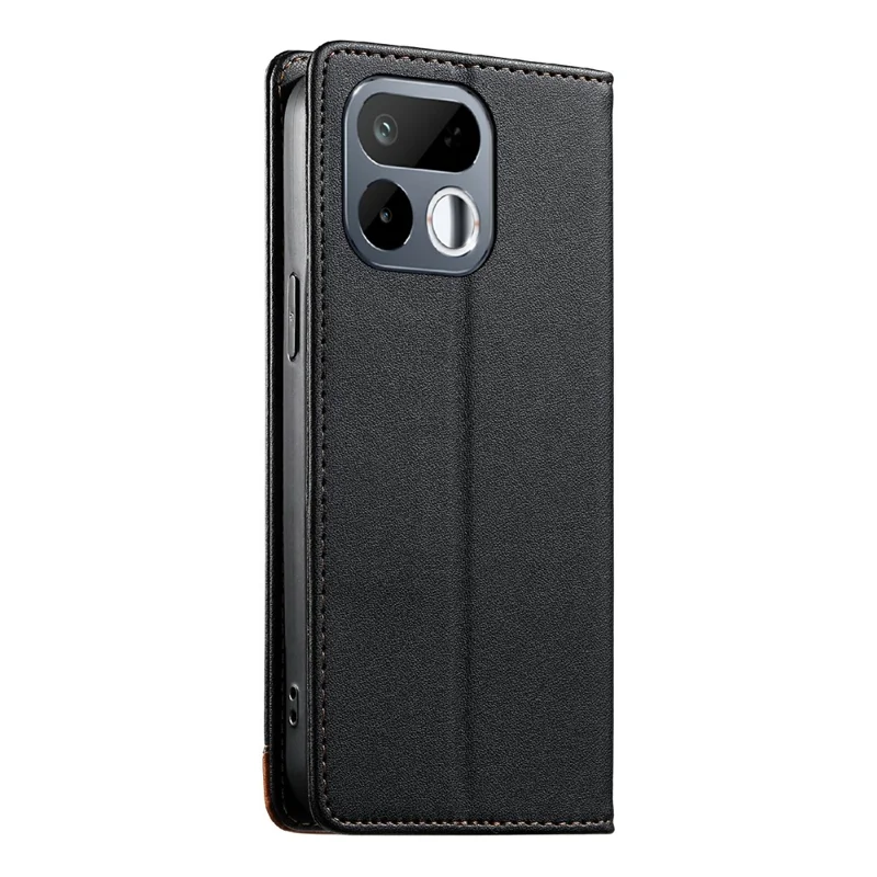 DIERFENG DF-018 for Realme 16T 5G Case RFID Blocking Wallet Leather Phone Cover with Color Splicing Logo Corner - Black