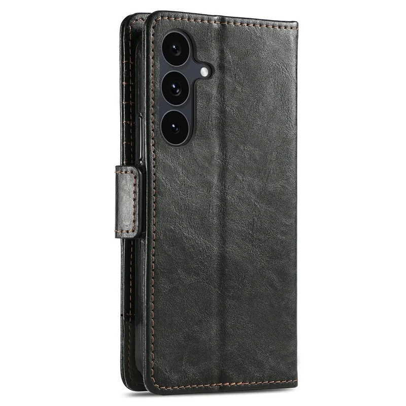 CASENEO For Samsung Galaxy S26 FE Phone Cases PU Leather Cover Stand with RFID Blocking Wallet - Black - 5