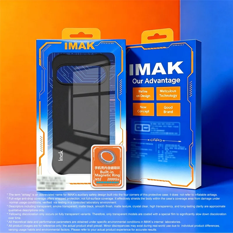 IMAK til Xiaomi 17T Pro Magnetisk Hårdtpose Støtdæmpende Airbag TPU Telefonbeskytter - Matt Sort