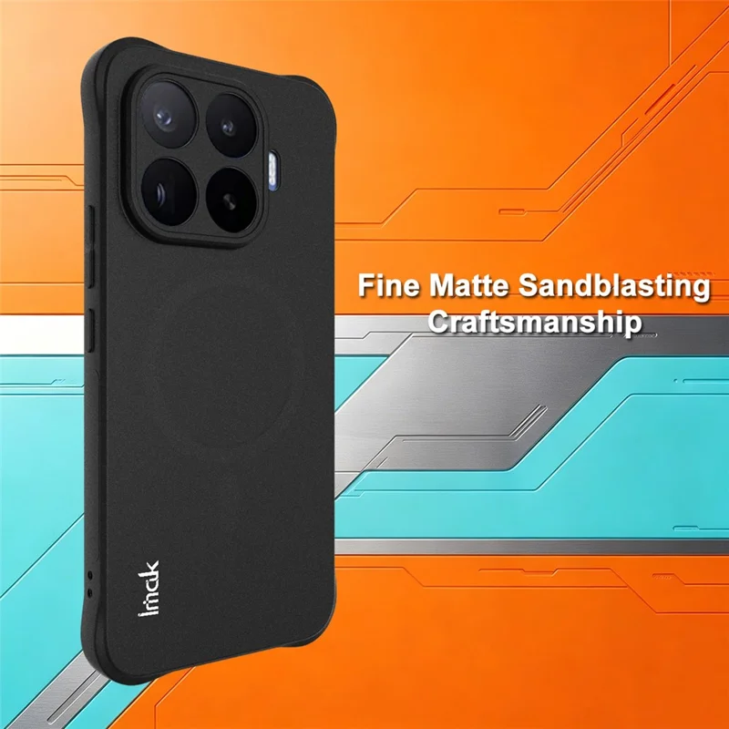 IMAK til Xiaomi 17T Pro Magnetisk Hårdtpose Støtdæmpende Airbag TPU Telefonbeskytter - Matt Sort