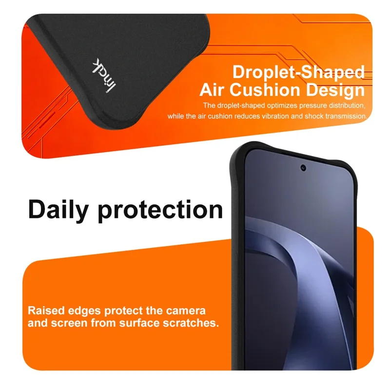 IMAK til Xiaomi 17T Pro Magnetisk Hårdtpose Støtdæmpende Airbag TPU Telefonbeskytter - Matt Sort