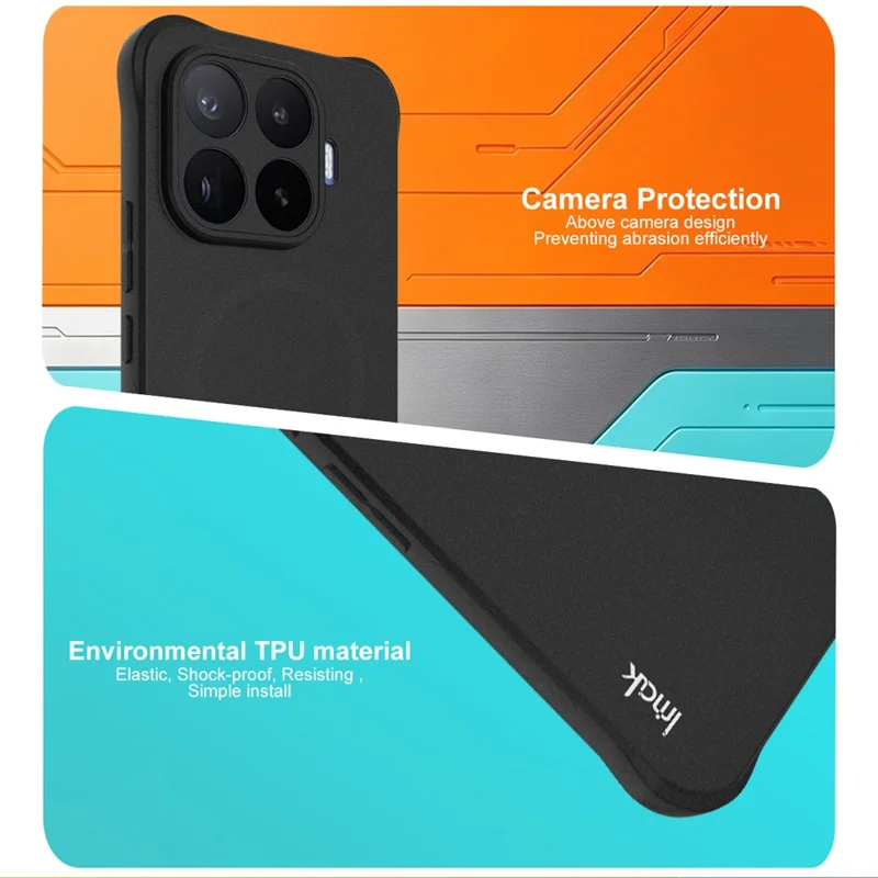 IMAK til Xiaomi 17T Pro Magnetisk Hårdtpose Støtdæmpende Airbag TPU Telefonbeskytter - Matt Sort