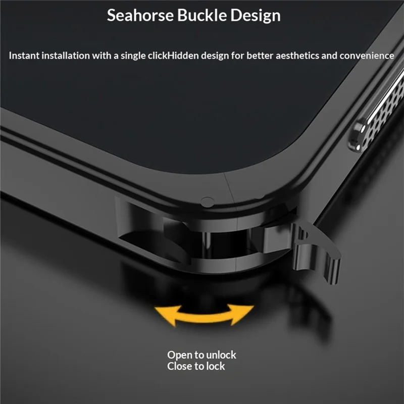For Honor X80 Pro Max 5G Bumper Cases Metalramme til varmeafledning med linsebeskyttelse - Sort