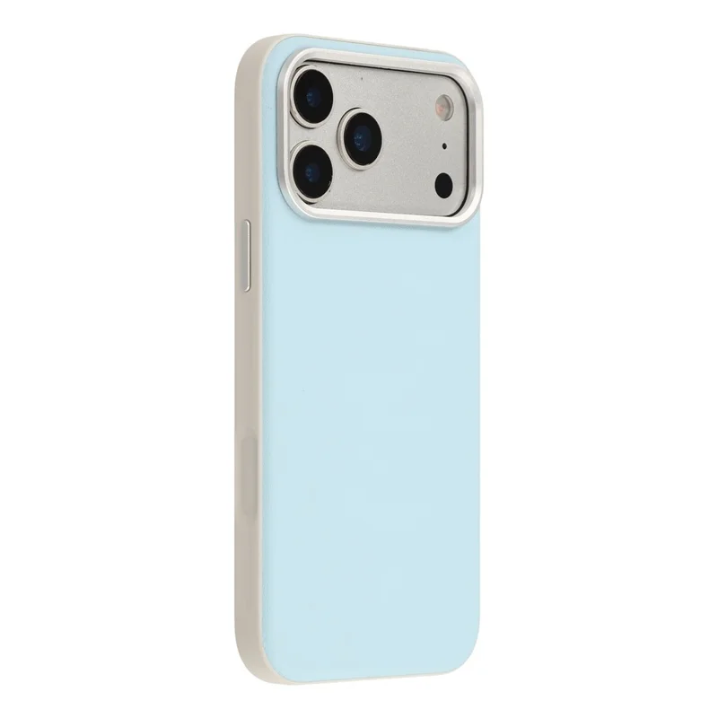 For iPhone 18 Pro Max / 17 Pro Max Case Leather + PC + TPU Protective Cover with Camera Control Button - Blue