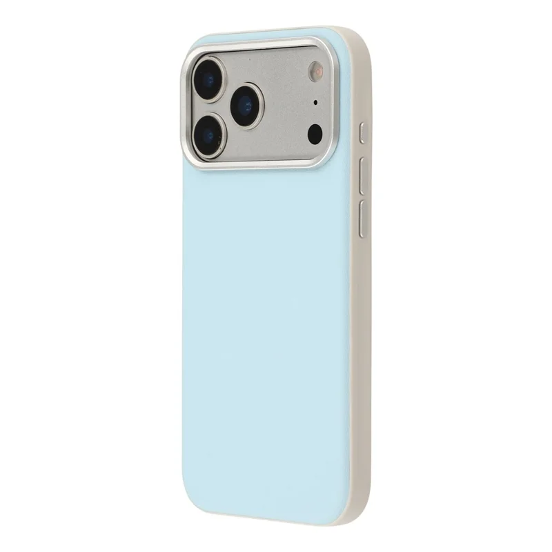 For iPhone 18 Pro Max / 17 Pro Max Case Leather + PC + TPU Protective Cover with Camera Control Button - Blue