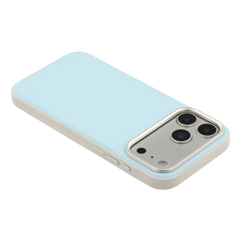 For iPhone 18 Pro Max / 17 Pro Max Case Leather + PC + TPU Protective Cover with Camera Control Button - Blue