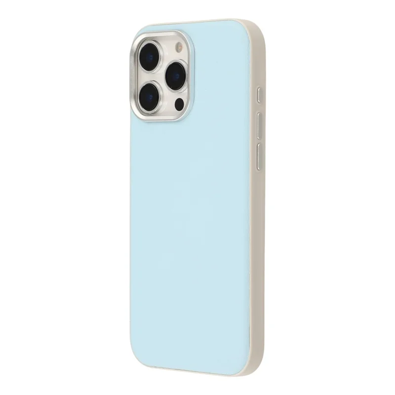 For iPhone 16 Pro Max Case Leather + PC + TPU Protective Cover with Camera Control Button - Blue