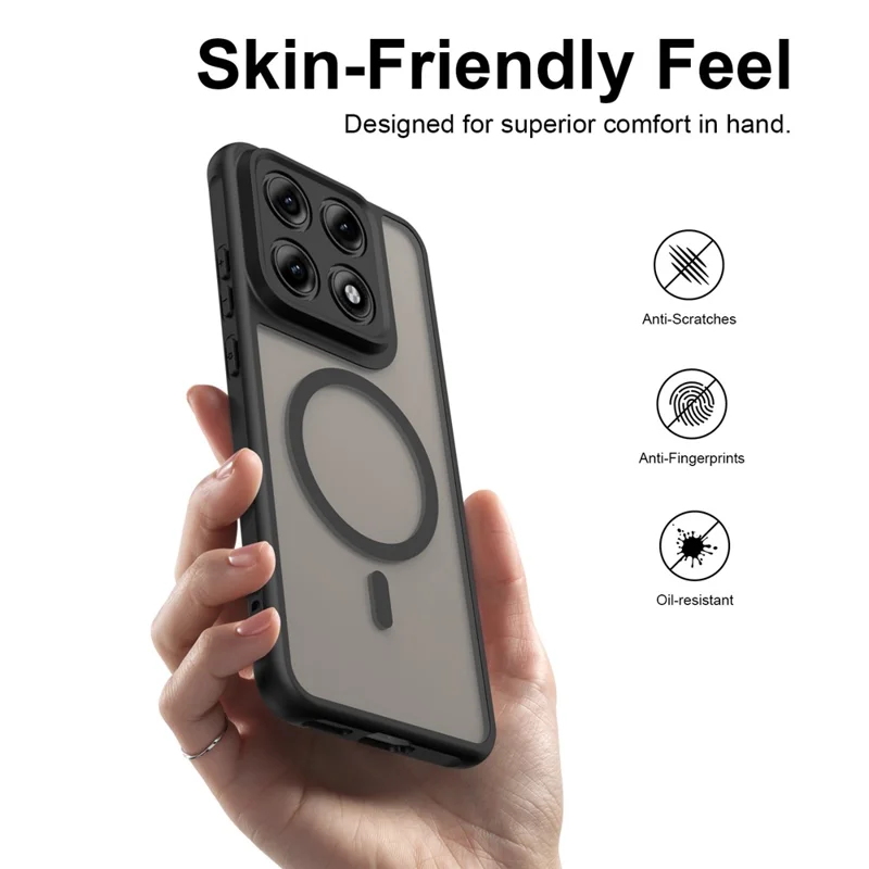 Großhandelskauf für Motorola Edge 70 Pro 5G / Edge 70 Pro+ 5G Magnetische Hülle, Anti-Drop, Matt PC + TPU Handyhülle - Schwarz