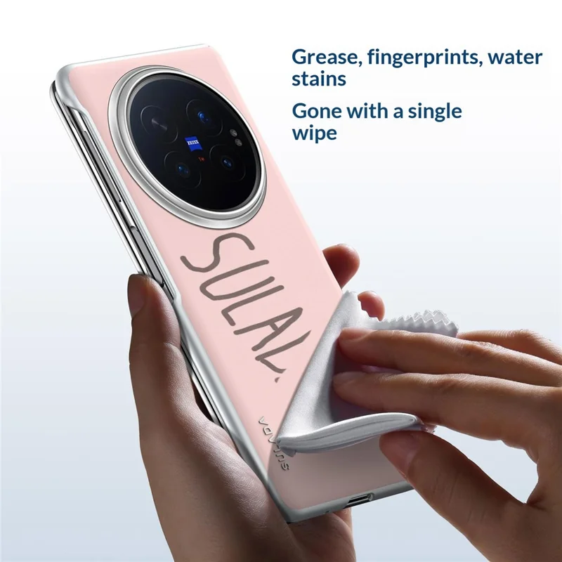SULADA For vivo X Fold6 5G Magnetic Case Leather Back Cover Hinge Protection - Pink