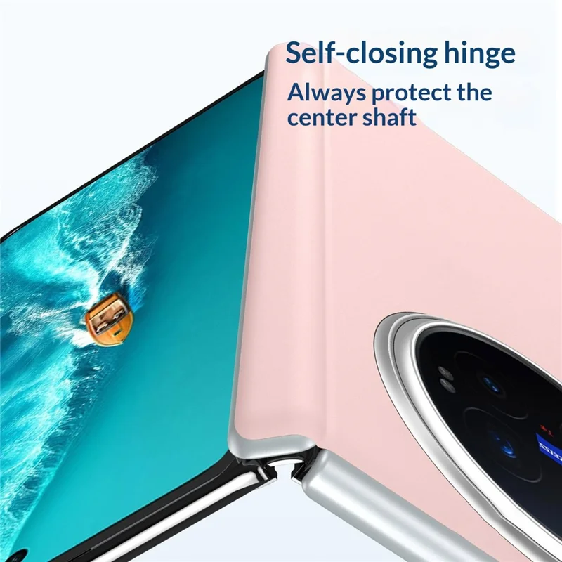 SULADA For vivo X Fold6 5G Magnetic Case Leather Back Cover Hinge Protection - Pink