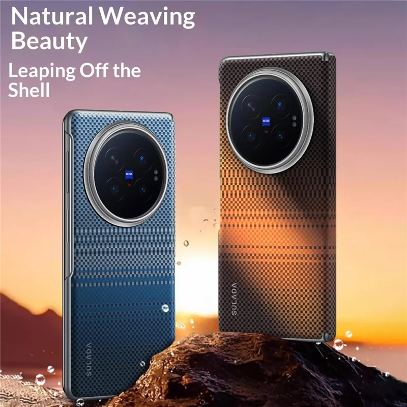 SULADA pour vivo X Fold6 5G Étui Magnétique Étui Arrière Rigide Antichoc en PC - Bleu