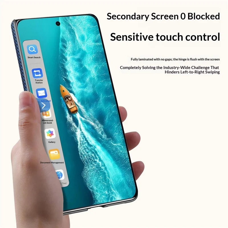 SULADA pour vivo X Fold6 5G Étui Magnétique Étui Arrière Rigide Antichoc en PC - Bleu