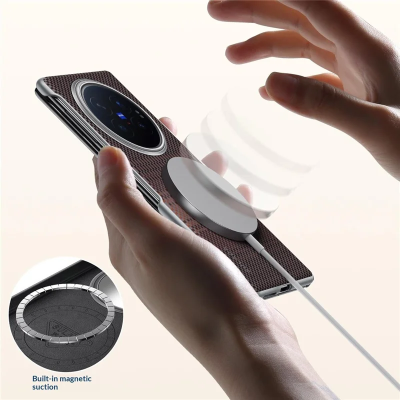 SULADA pour vivo X Fold6 5G Étui Magnétique Étui Arrière Rigide Antichoc en PC - Bleu
