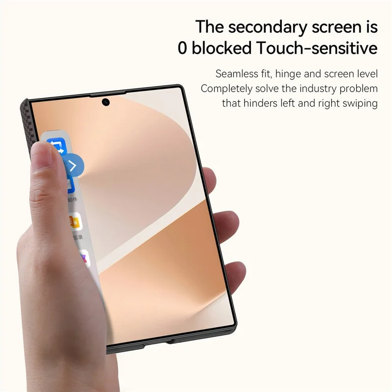 SULADA For Samsung Galaxy Z Fold8 Magnetic Case Shockproof Hard PC Phone Back Cover - Orange