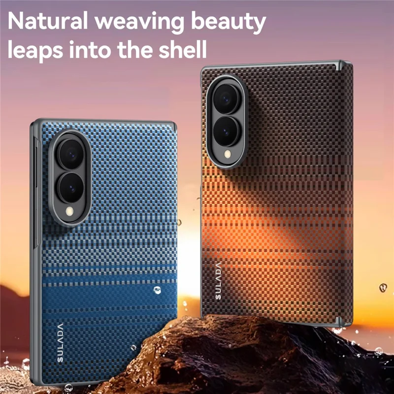 SULADA For Samsung Galaxy Z Fold8 Magnetic Case Shockproof Hard PC Phone Back Cover - Orange