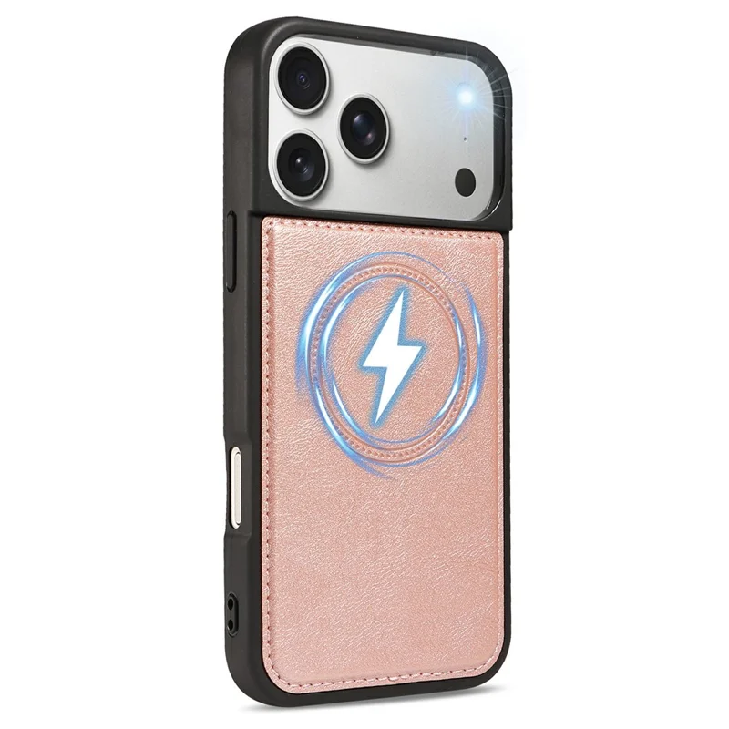 For iPhone 18 Pro Max / 17 Pro Max Magnetic Case Detachable 2 in 1 Leather Wallet Phone Cover - Rose Gold