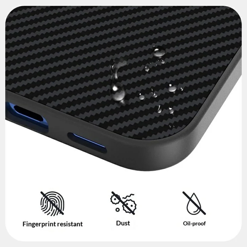 ABEEL for Google Pixel 11 Pro Magnetic Case Slim Carbon Fiber Texture TPU PC PU Phone Back Cover - Black