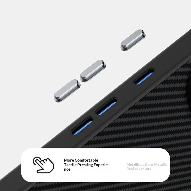 ABEEL for Google Pixel 11 Pro Magnetic Case Slim Carbon Fiber Texture TPU PC PU Phone Back Cover - Black