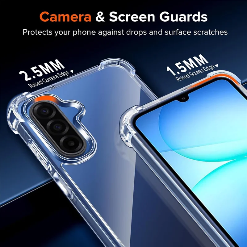 Cover per Samsung Galaxy A18 5G, Protezione Militare contro le Cadute, Cover per Telefono in Acrilico + TPU - Trasparente